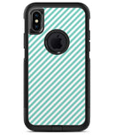 The Mint and White Vertical Stripes - iPhone X OtterBox Case & Skin Kits
