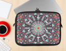 The Mirrored Coral and Colored Vector Aztec Pattern Ink-Fuzed NeoPrene MacBook Laptop Sleeve