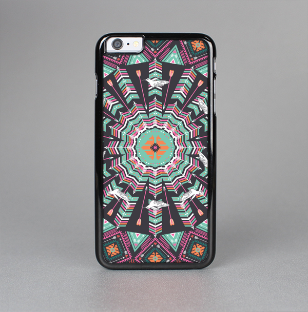 The Mirrored Coral and Colored Vector Aztec Pattern Skin-Sert Case for the Apple iPhone 6 Plus
