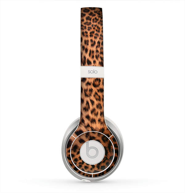 The Mirrored Leopard Hide Skin for the Beats by Dre Solo 2 Headphones