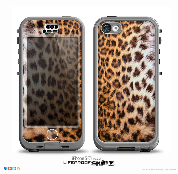 The Mirrored Leopard Hide Skin for the iPhone 5c nüüd LifeProof Case