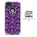 The Mirrored Purple Laced Skin For The iPhone 4-4s or 5-5s Otterbox Commuter Case