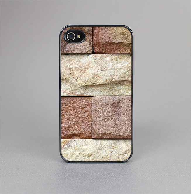 The Mixed Color Stone Wall V3 Skin-Sert for the Apple iPhone 4-4s Skin-Sert Case