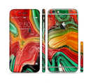 The Mixed Orange & Green Paint Sectioned Skin Series for the Apple iPhone 6s Plus