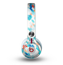 The Modern Abstract Blue Tiled Skin for the Beats by Dre Mixr Headphones