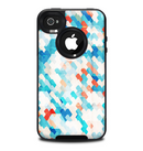 The Modern Abstract Blue Tiled Skin for the iPhone 4-4s OtterBox Commuter Case