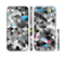 The Modern Black & White Abstract Tiled Design with Blue Accents Sectioned Skin Series for the Apple iPhone 6 Plus