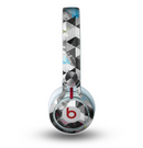 The Modern Black & White Abstract Tiled Design with Blue Accents Skin for the Beats by Dre Mixr Headphones