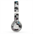 The Modern Black & White Abstract Tiled Design with Blue Accents Skin for the Beats by Dre Solo 2 Headphones