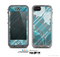 The Modern Blue Vintage Plaid Over Vector Butterflies Skin for the Apple iPhone 5c LifeProof Case