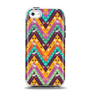 The Modern Colorful Abstract Chevron Design Apple iPhone 5c Otterbox Symmetry Case Skin Set