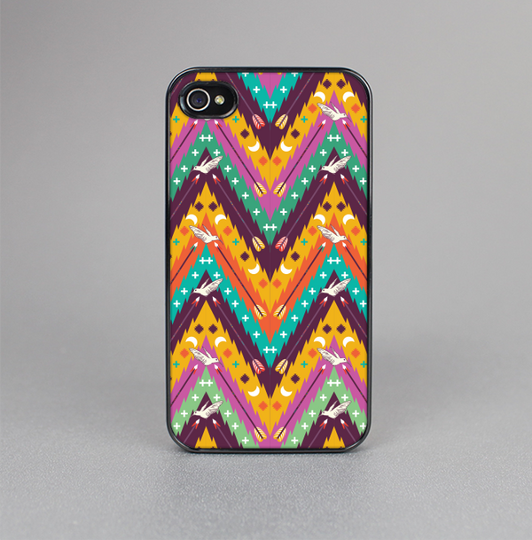 The Modern Colorful Abstract Chevron Design Skin-Sert for the Apple iPhone 4-4s Skin-Sert Case