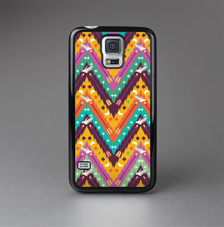 The Modern Colorful Abstract Chevron Design Skin-Sert Case for the Samsung Galaxy S5