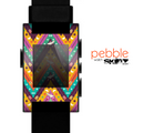 The Modern Colorful Abstract Chevron Design Skin for the Pebble SmartWatch