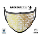 The Modern Green Pattern - Made in USA Mouth Cover Unisex Anti-Dust Cotton Blend Reusable & Washable Face Mask with Adjustable Sizing for Adult or Child