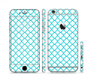 The Moracan Teal on White Sectioned Skin Series for the Apple iPhone 6s Plus