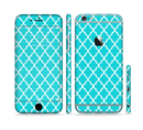The Morocan Teal Pattern Sectioned Skin Series for the Apple iPhone 6s Plus