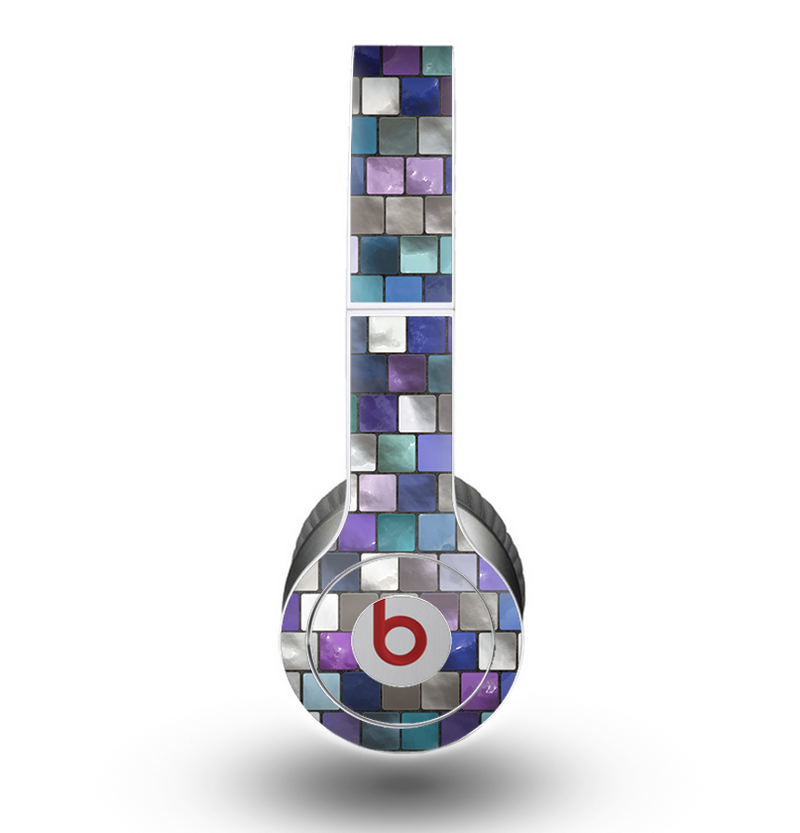 The Mosaic Purple and Green Vivid Tiles V4 Skin for the Beats by Dre Original Solo-Solo HD Headphones