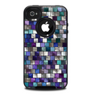 The Mosaic Purple and Green Vivid Tiles V4 Skin for the iPhone 4-4s OtterBox Commuter Case