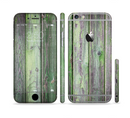 The Mossy Green Wooden Planks Sectioned Skin Series for the Apple iPhone 6s Plus