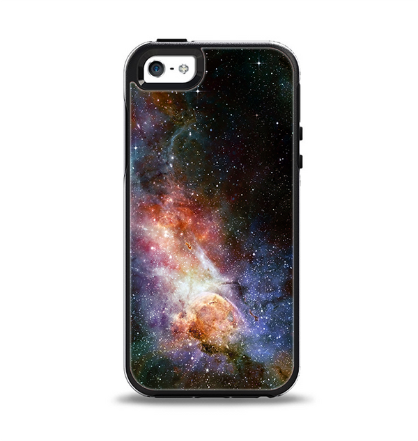 The Mulitcolored Space Explosion Apple iPhone 5-5s Otterbox Symmetry Case Skin Set