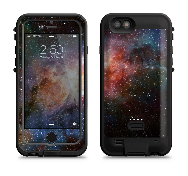 The Mulitcolored Space Explosion Apple iPhone 6/6s LifeProof Fre POWER Case Skin Set
