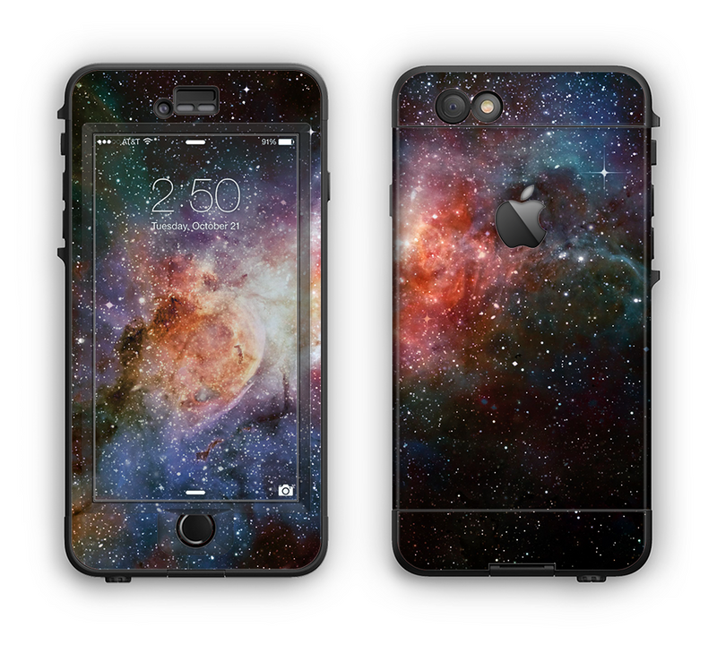 The Mulitcolored Space Explosion Apple iPhone 6 Plus LifeProof Nuud Case Skin Set