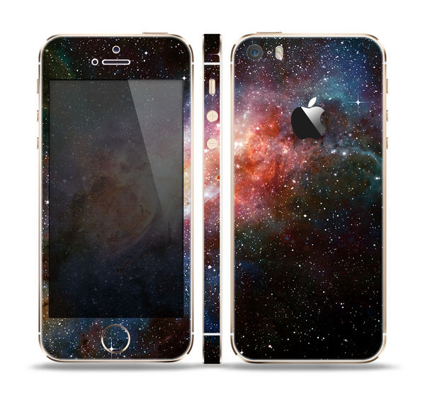 The Multicolored Space Explosion Skin Set for the Apple iPhone 5s