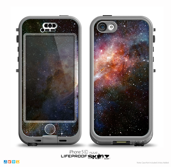 The Multicolored Space Explosion Skin for the iPhone 5c nüüd LifeProof Case