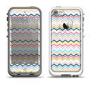The Multi-Lined Chevron Color Pattern Apple iPhone 5-5s LifeProof Fre Case Skin Set