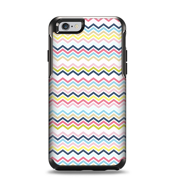 The Multi-Lined Chevron Color Pattern Apple iPhone 6 Otterbox Symmetry Case Skin Set
