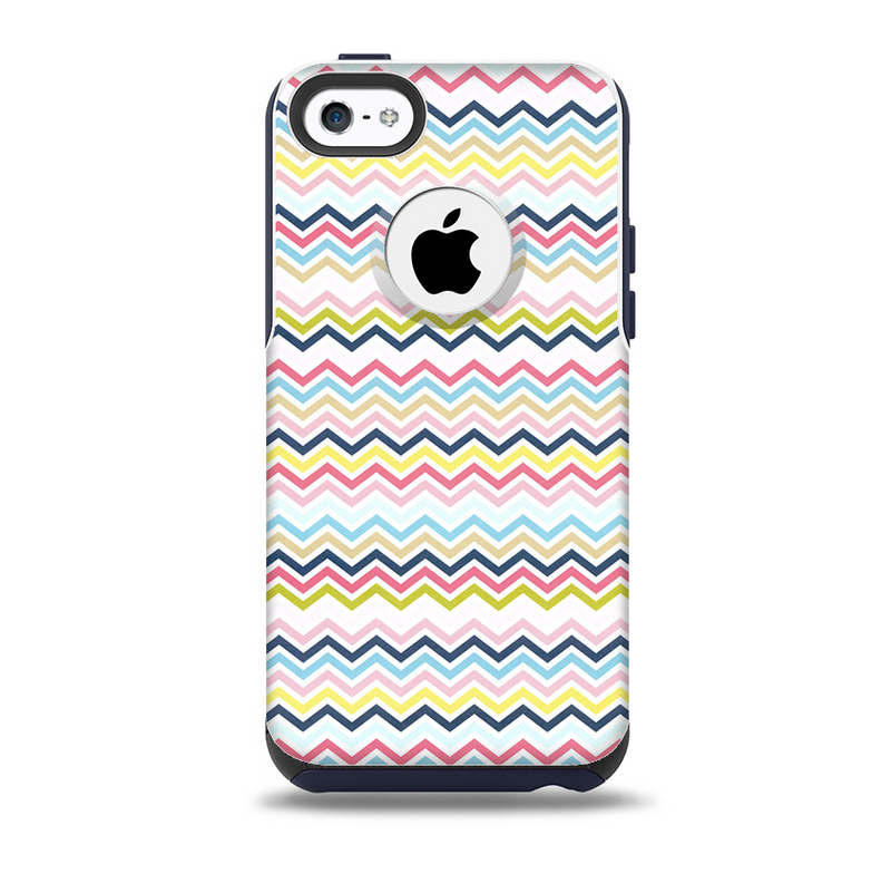 The Multi-Lined Chevron Color Pattern Skin for the iPhone 5c OtterBox Commuter Case