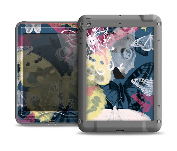The Multi-Styled Yellow Butterfly Shadow Apple iPad Air LifeProof Nuud Case Skin Set