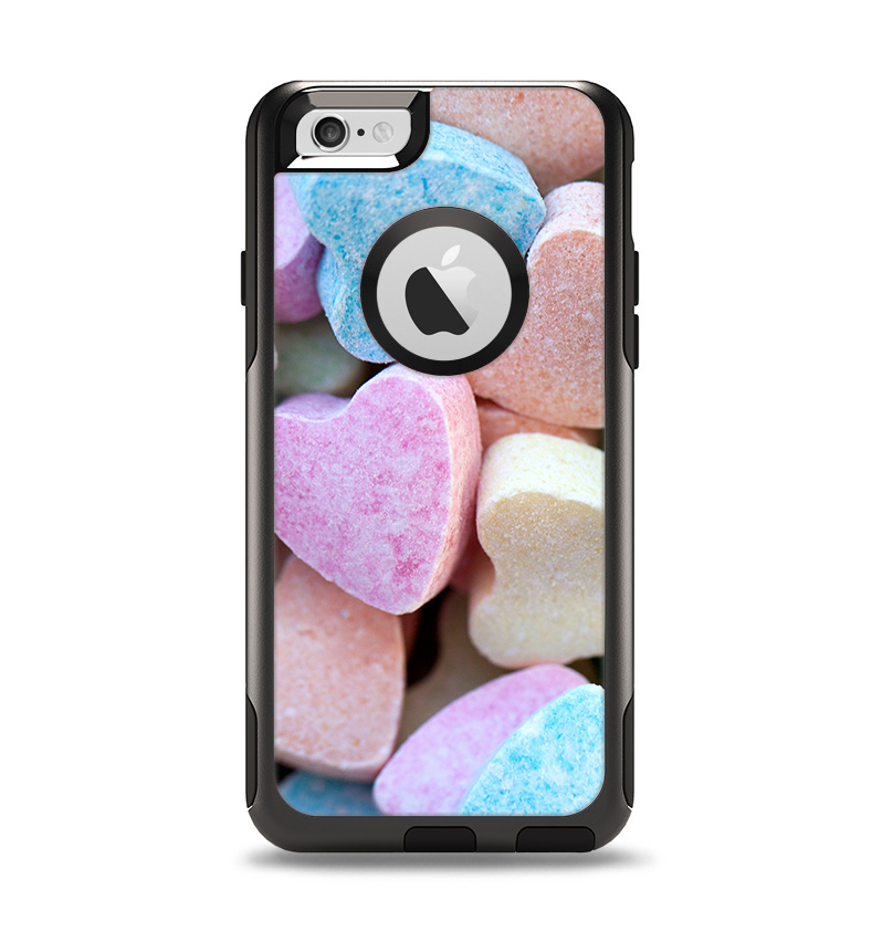 The Multicolored Candy Hearts Apple iPhone 6 Otterbox Commuter Case Skin Set