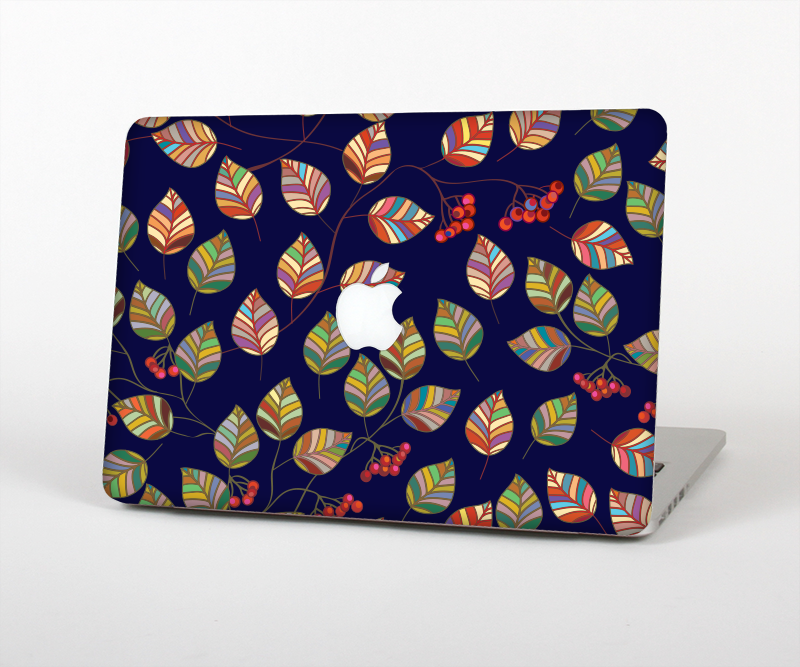 The Multicolored Leaves Pattern v32 Skin Set for the Apple MacBook Pro ...