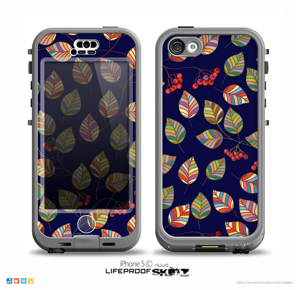 The Multicolored Leaves Pattern v32 Skin for the iPhone 5c nüüd LifeProof Case