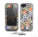 The Multicolored Leopard Vector Print Skin for the Apple iPhone 5c LifeProof Case