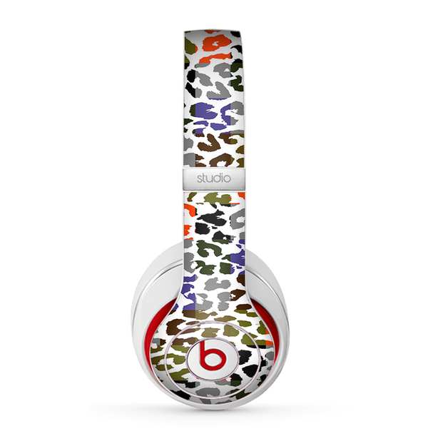 The Multicolored Leopard Vector Print Skin for the Beats by Dre Studio (2013+ Version) Headphones