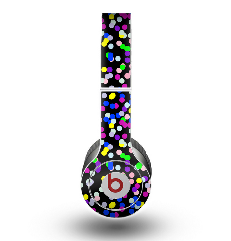 The Multicolored Polka with Black Background Skin for the Beats by Dre Original Solo-Solo HD Headphones