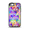 The Multicolored Shy Owls Pattern Apple iPhone 5-5s Otterbox Symmetry Case Skin Set