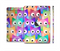 The Multicolored Shy Owls Pattern Skin Set for the Apple iPad Mini 4