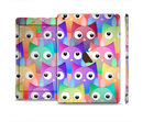 The Multicolored Shy Owls Pattern Full Body Skin Set for the Apple iPad Mini 3