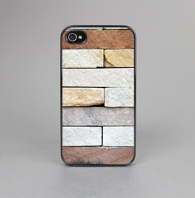 The Multicolored Stone Wall v5 Skin-Sert for the Apple iPhone 4-4s Skin-Sert Case