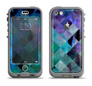The Multicolored Tile-Swirled Pattern Apple iPhone 5c LifeProof Nuud Case Skin Set