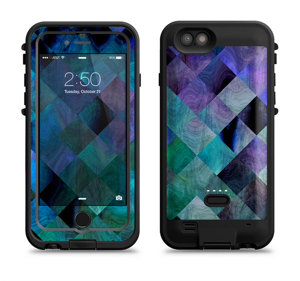 The Multicolored Tile-Swirled Pattern Apple iPhone 6/6s LifeProof Fre POWER Case Skin Set