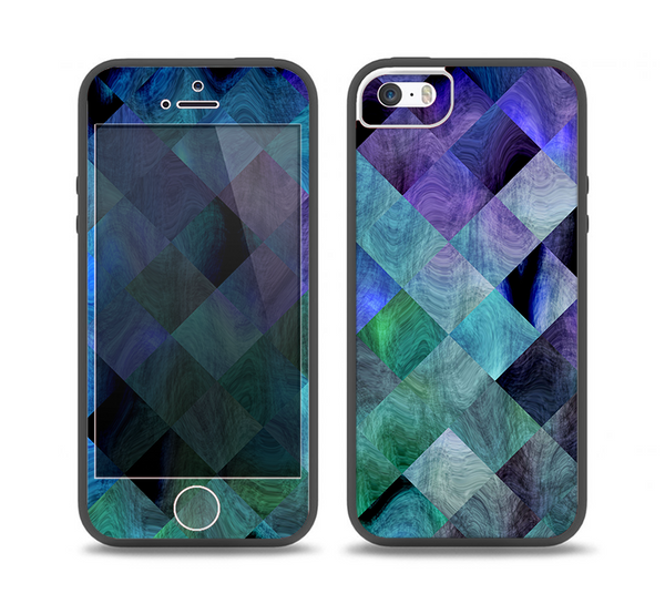 The Multicolored Tile-Swirled Pattern Skin Set for the iPhone 5-5s Skech Glow Case