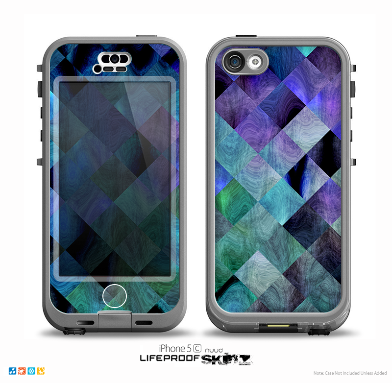 The Multicolored Tile-Swirled Pattern Skin for the iPhone 5c nüüd LifeProof Case