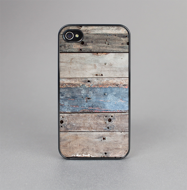 The Multicolored Tinted Wooden Planks Skin-Sert for the Apple iPhone 4-4s Skin-Sert Case