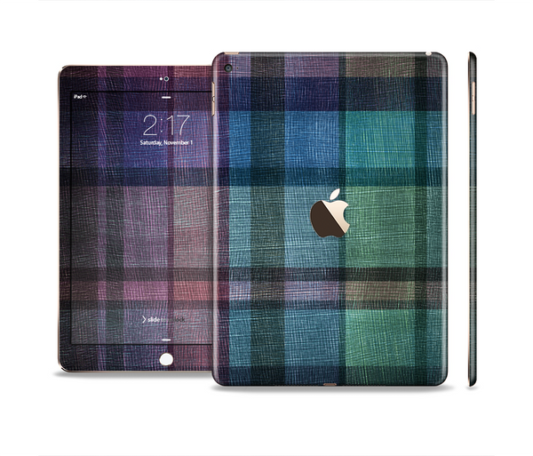 The Multicolored Vintage Textile Plad Skin Set for the Apple iPad Pro