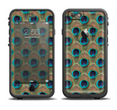 The Multiple Peacock Feather Pattern Apple iPhone 6/6s LifeProof Fre Case Skin Set